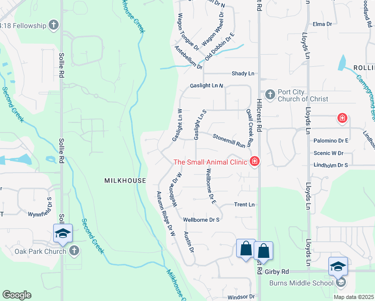map of restaurants, bars, coffee shops, grocery stores, and more near 2909 Crown Colony Court in Mobile