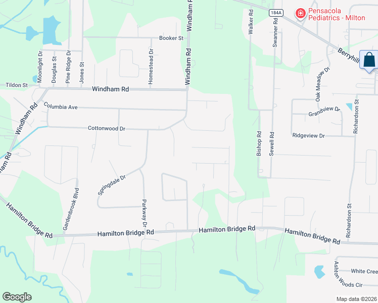 map of restaurants, bars, coffee shops, grocery stores, and more near 5705 Bronco Place in Milton