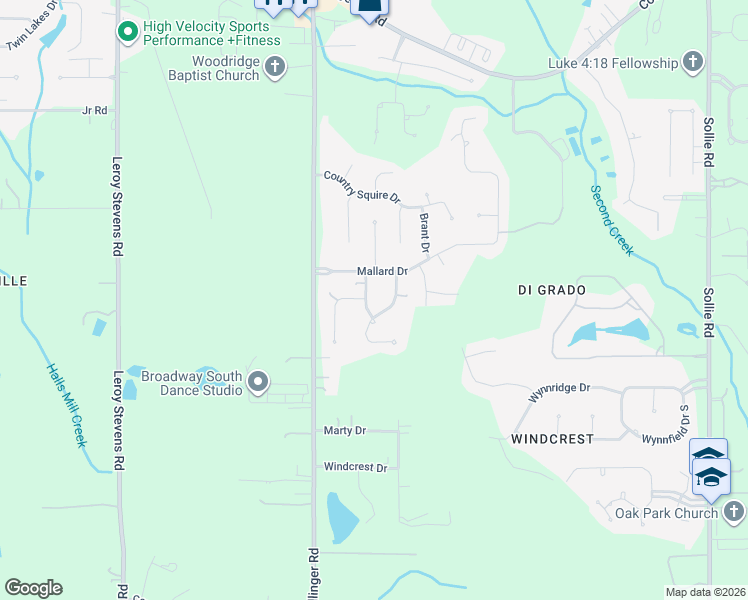 map of restaurants, bars, coffee shops, grocery stores, and more near 3060 Blue Bill Drive in Mobile