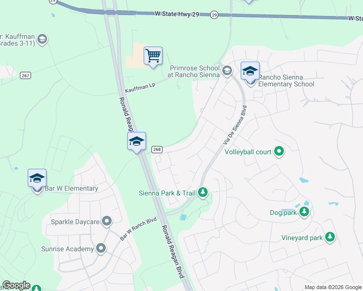 map of restaurants, bars, coffee shops, grocery stores, and more near 152 Florenz Lane in Georgetown