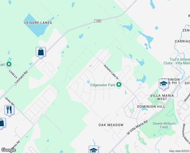 map of restaurants, bars, coffee shops, grocery stores, and more near 2118 Markley Drive in Bryan