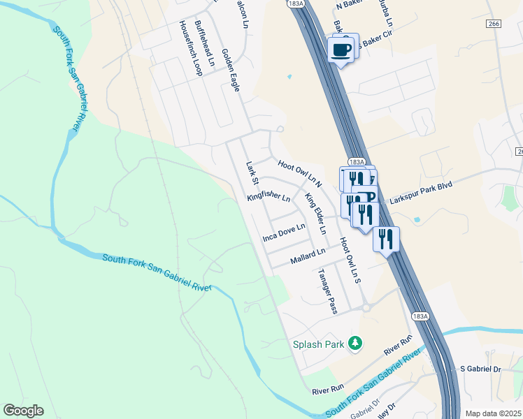map of restaurants, bars, coffee shops, grocery stores, and more near 720 Kingfisher Lane in Leander