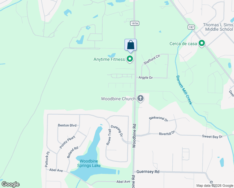 map of restaurants, bars, coffee shops, grocery stores, and more near 5250 Joanna Lane in Pace