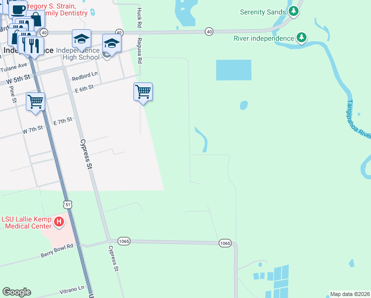 map of restaurants, bars, coffee shops, grocery stores, and more near 53251 Cason Road in Independence