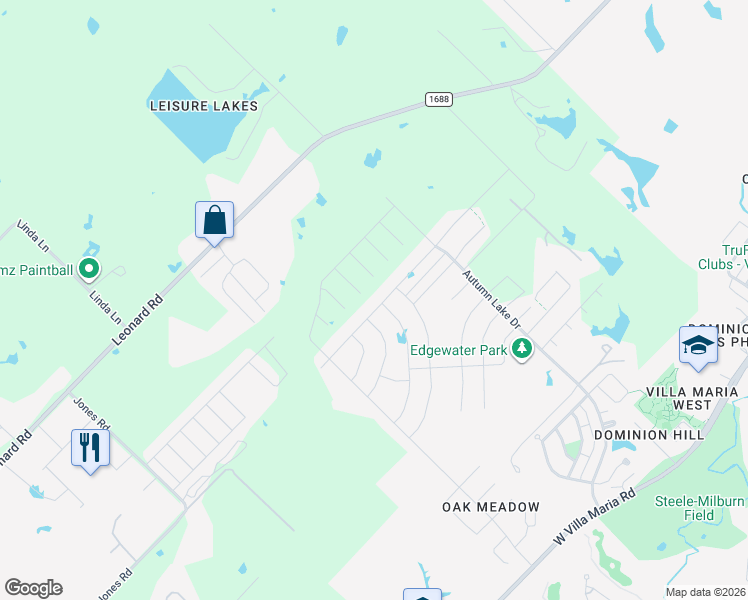 map of restaurants, bars, coffee shops, grocery stores, and more near 2042 Viva Road in Bryan