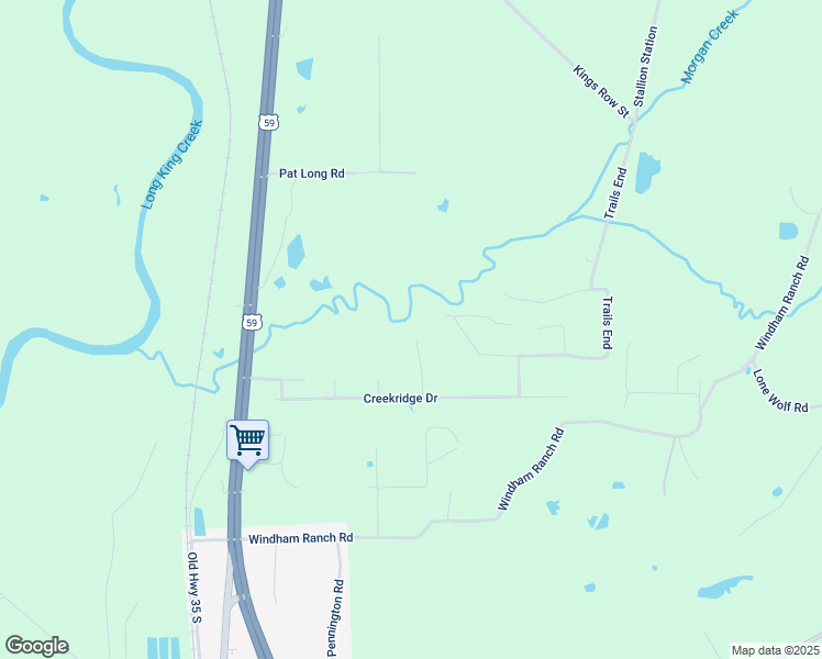 map of restaurants, bars, coffee shops, grocery stores, and more near 232 Hiding Place in Goodrich