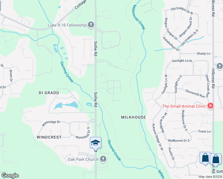 map of restaurants, bars, coffee shops, grocery stores, and more near 6801 Airport Boulevard in Mobile