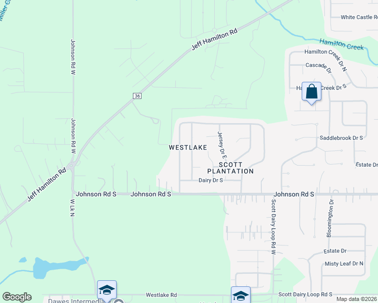 map of restaurants, bars, coffee shops, grocery stores, and more near 3000 Jersey Drive West in Mobile