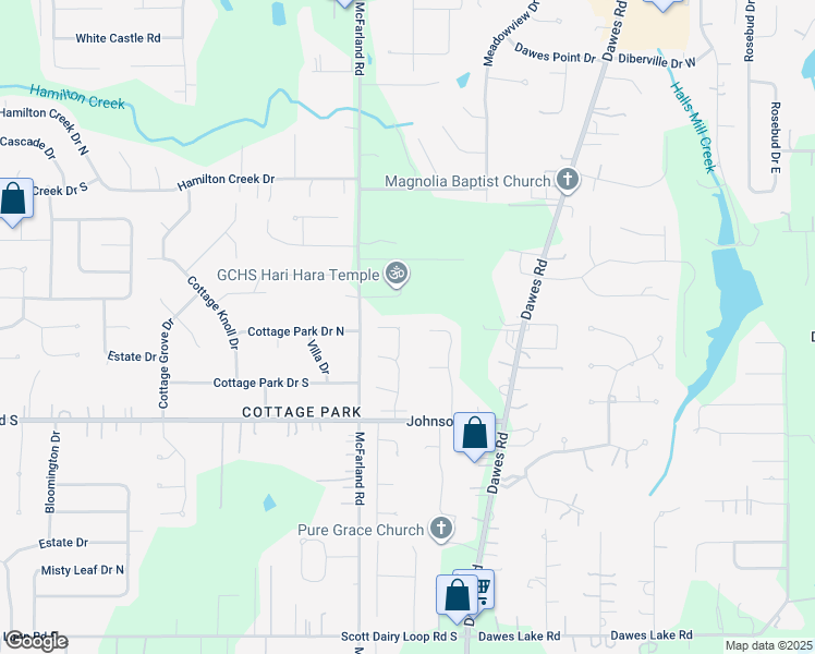 map of restaurants, bars, coffee shops, grocery stores, and more near 3011 Azalea Trace Drive North in Mobile