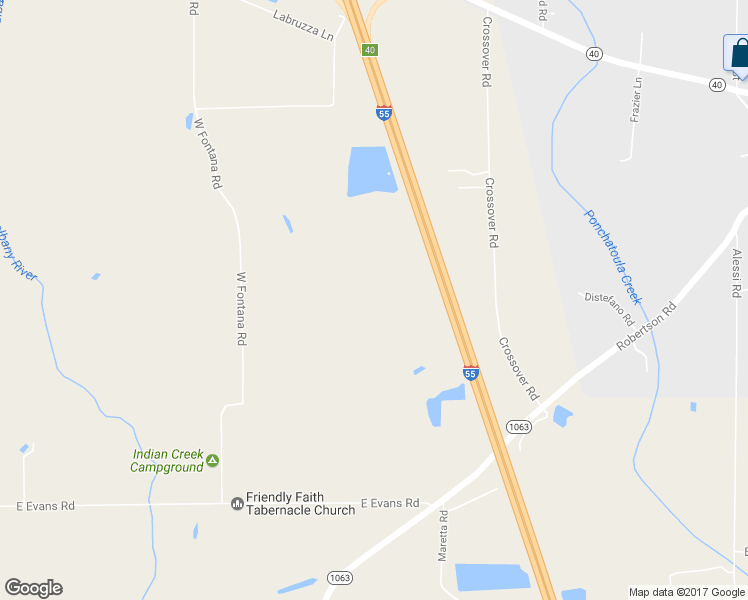 map of restaurants, bars, coffee shops, grocery stores, and more near Interstate 55 in Independence