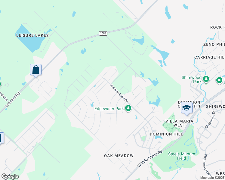 map of restaurants, bars, coffee shops, grocery stores, and more near 2000 Polmont Drive in Bryan