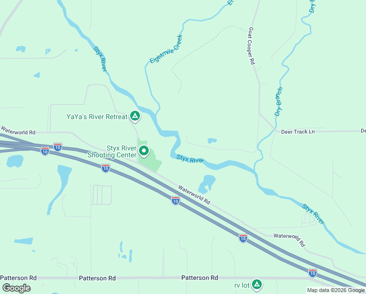map of restaurants, bars, coffee shops, grocery stores, and more near 25030 Goat Cooper Road in Robertsdale