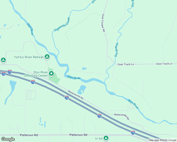 map of restaurants, bars, coffee shops, grocery stores, and more near 25900 Goat Cooper Road in Robertsdale