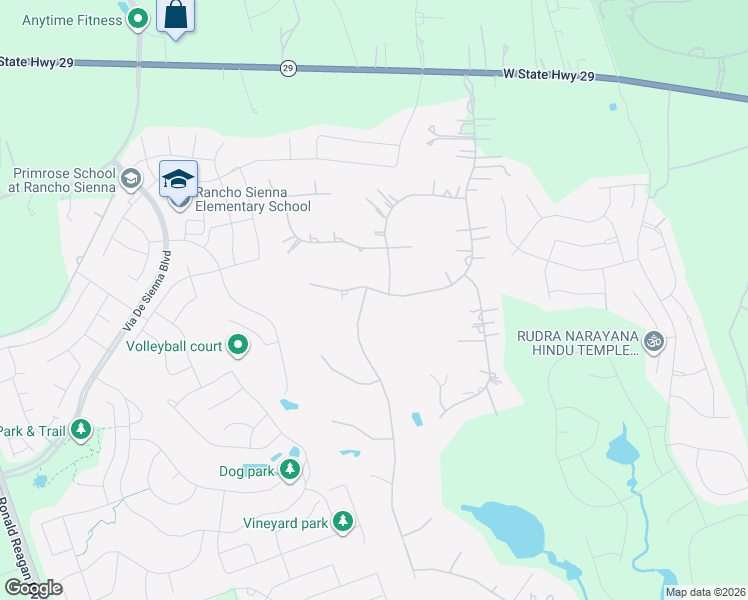 map of restaurants, bars, coffee shops, grocery stores, and more near 401 Park Place Drive in Georgetown