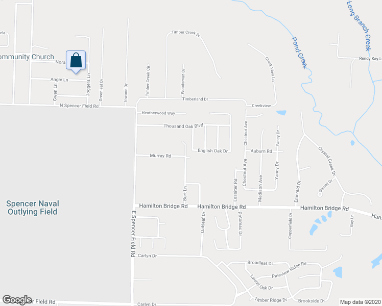 map of restaurants, bars, coffee shops, grocery stores, and more near 5305 English Oak Drive in Milton