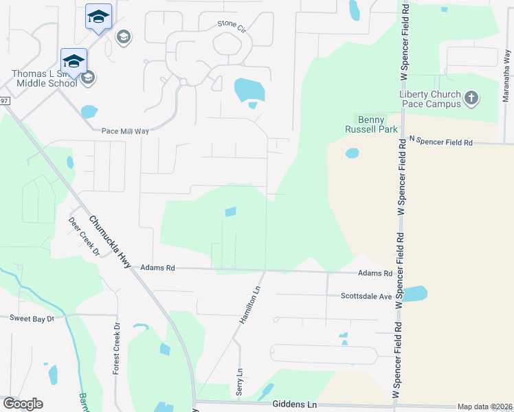 map of restaurants, bars, coffee shops, grocery stores, and more near 5283 Hamilton Lane in Milton