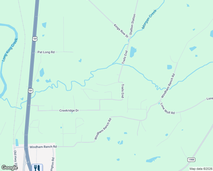 map of restaurants, bars, coffee shops, grocery stores, and more near 2116-2126 Trail's End in Goodrich