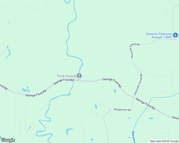 map of restaurants, bars, coffee shops, grocery stores, and more near 297 George Ford Road in Carriere