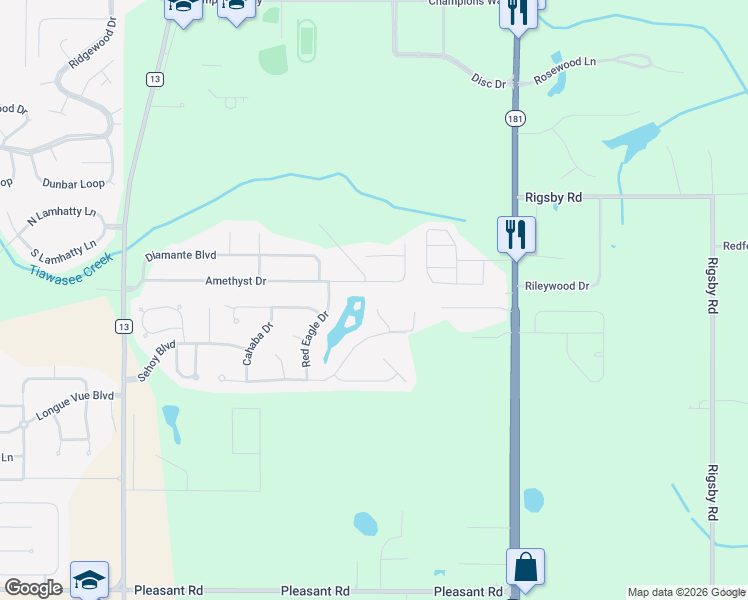 map of restaurants, bars, coffee shops, grocery stores, and more near 27799 Moniac Cove in Daphne