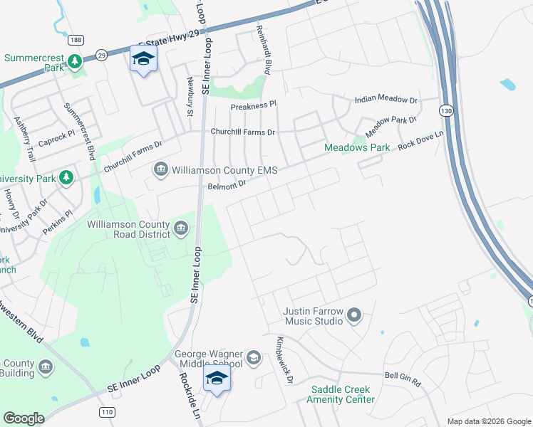map of restaurants, bars, coffee shops, grocery stores, and more near 905 Whitman Avenue in Georgetown