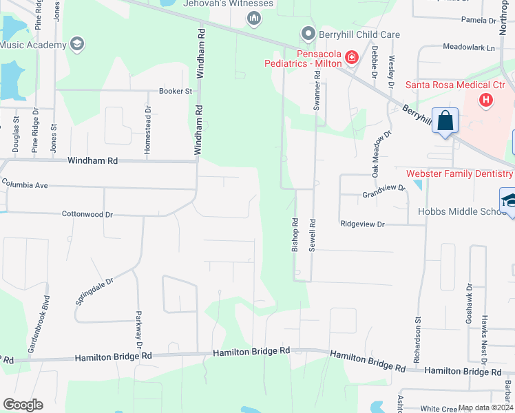 map of restaurants, bars, coffee shops, grocery stores, and more near 5779 White Oak Lane in Milton