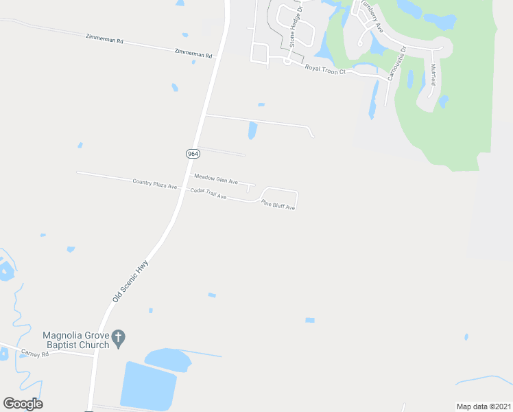 map of restaurants, bars, coffee shops, grocery stores, and more near 1172 Cedar Trail Avenue in Zachary