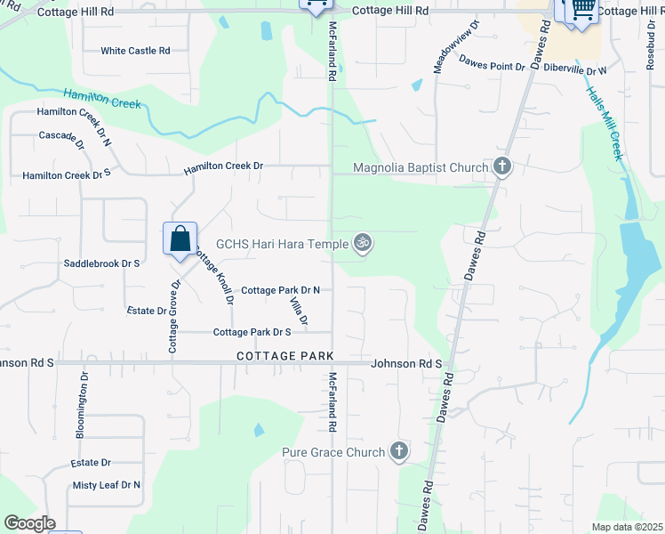 map of restaurants, bars, coffee shops, grocery stores, and more near 2966 McFarland Road in Mobile