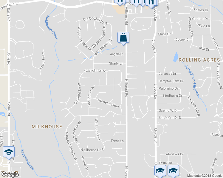 map of restaurants, bars, coffee shops, grocery stores, and more near 2904 Steeple Chase Court South in Mobile