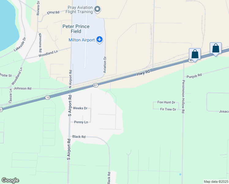 map of restaurants, bars, coffee shops, grocery stores, and more near 5344 Eaton Drive in Milton