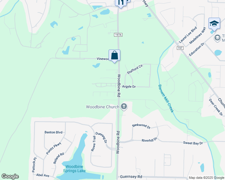 map of restaurants, bars, coffee shops, grocery stores, and more near 3386 Joanna Drive in Pace