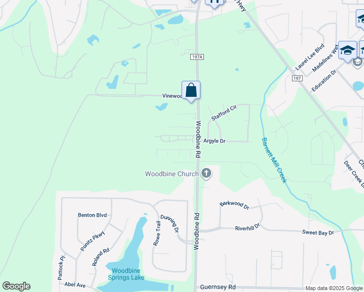 map of restaurants, bars, coffee shops, grocery stores, and more near 3378 Joanna Drive in Pace