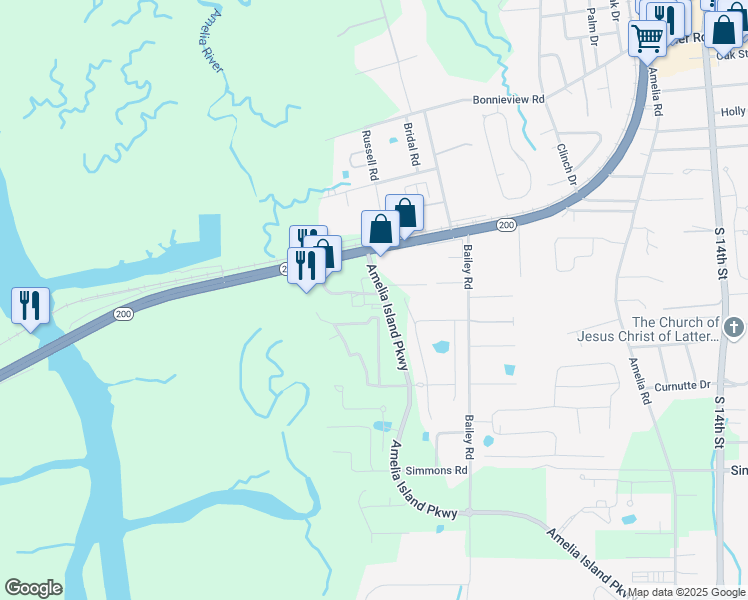 map of restaurants, bars, coffee shops, grocery stores, and more near 960194 Gateway Boulevard in Nassau County