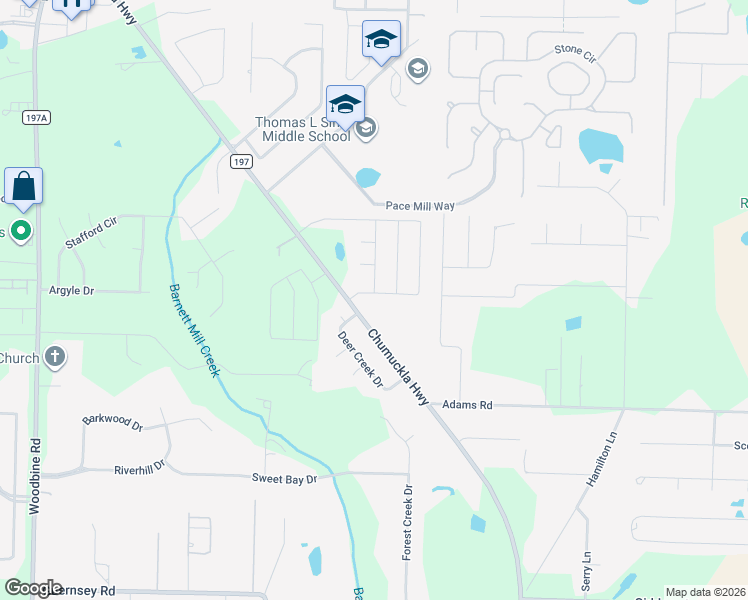 map of restaurants, bars, coffee shops, grocery stores, and more near 3888 Hawks Landing Circle in Pace