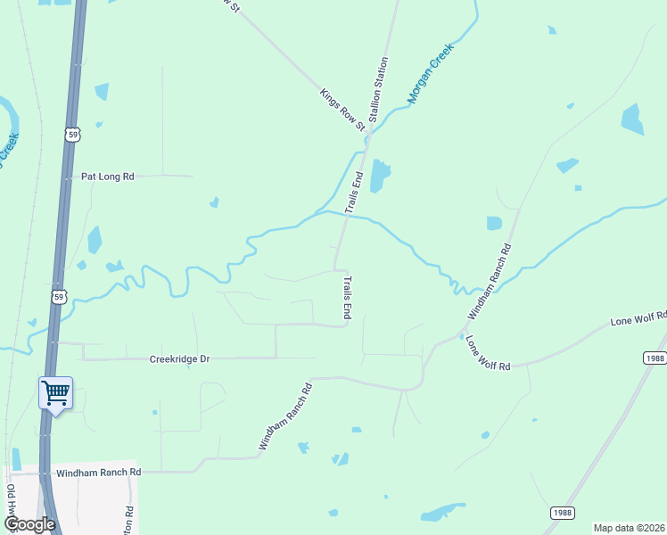 map of restaurants, bars, coffee shops, grocery stores, and more near Trails End in Goodrich