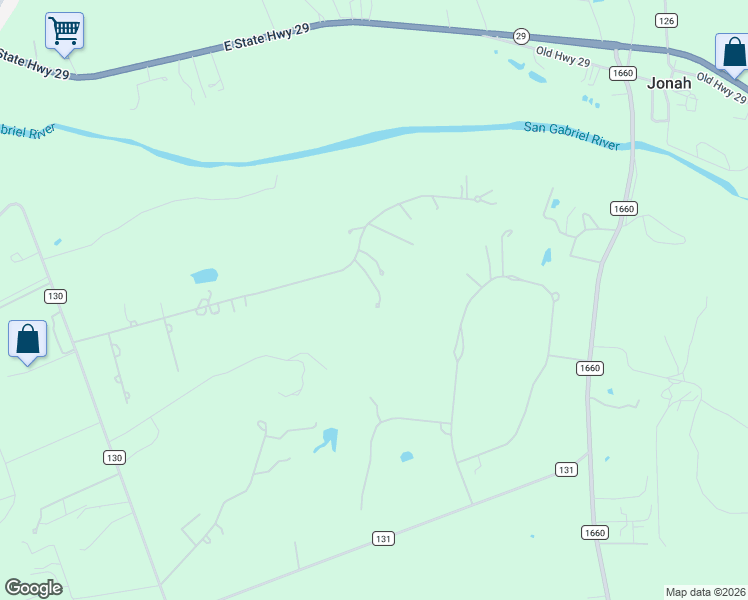 map of restaurants, bars, coffee shops, grocery stores, and more near 300 Courtnee's Way in Georgetown