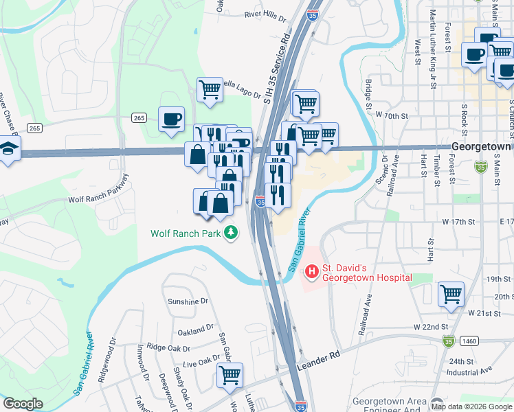 map of restaurants, bars, coffee shops, grocery stores, and more near in 