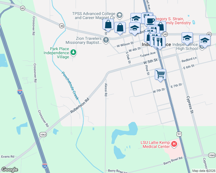 map of restaurants, bars, coffee shops, grocery stores, and more near 291 Alessi Road in Independence