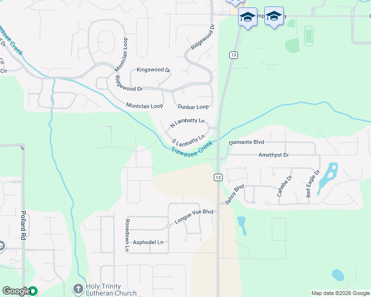 map of restaurants, bars, coffee shops, grocery stores, and more near 8828 South Lamhatty Lane in Daphne