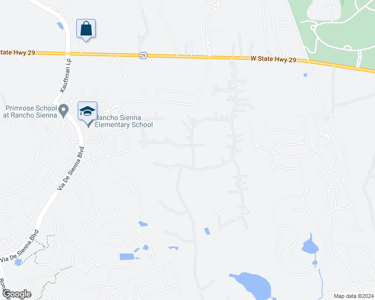 map of restaurants, bars, coffee shops, grocery stores, and more near 200 Oak Plaza Drive in Georgetown