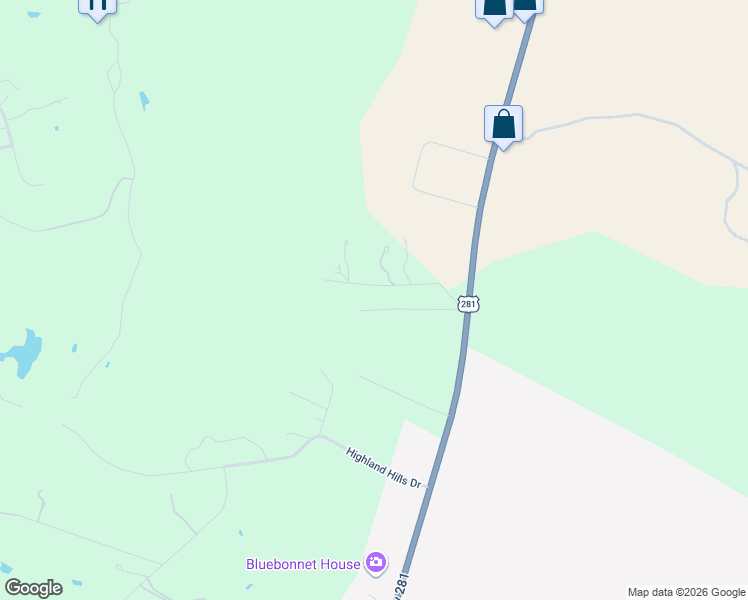 map of restaurants, bars, coffee shops, grocery stores, and more near 101 Starhorn Road in Marble Falls