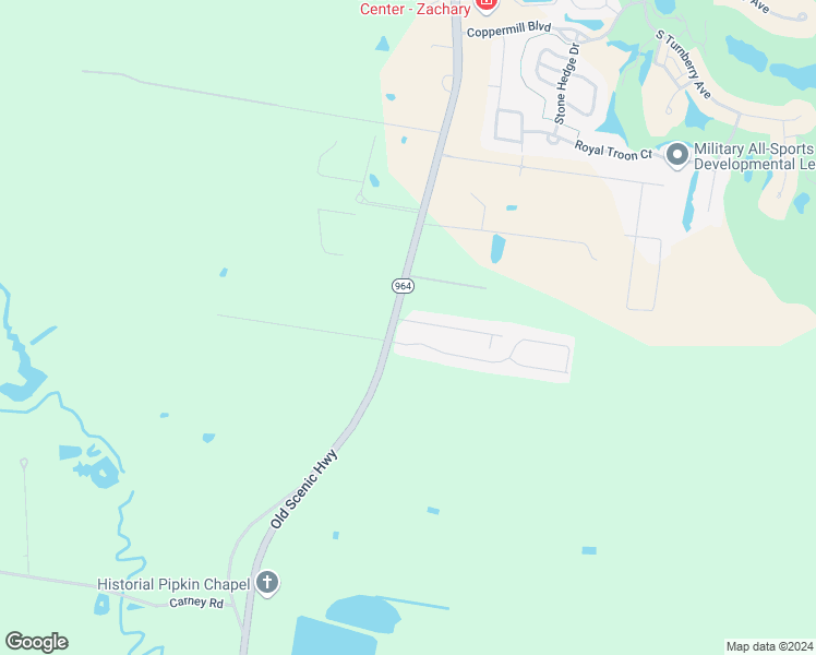 map of restaurants, bars, coffee shops, grocery stores, and more near 830 Meadow Glen Avenue in Zachary