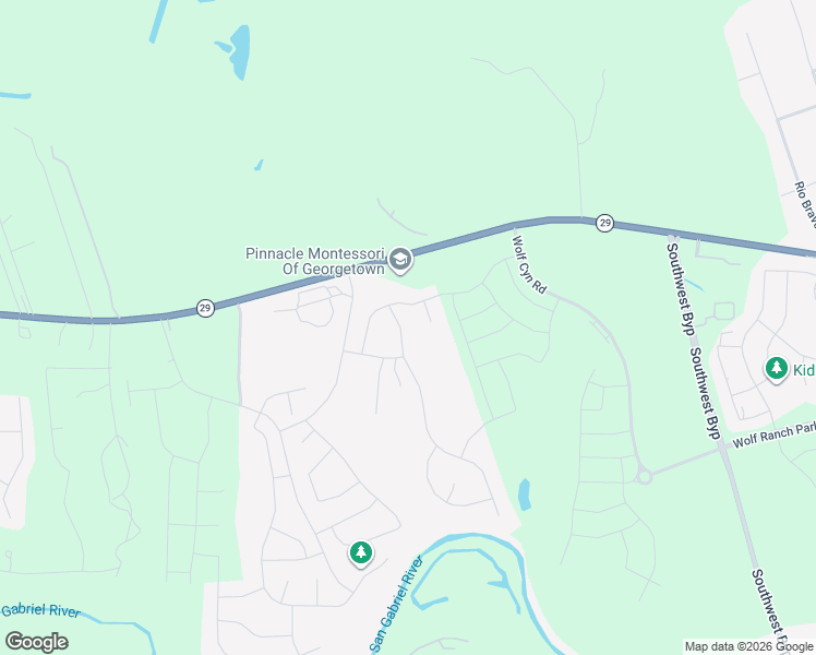map of restaurants, bars, coffee shops, grocery stores, and more near 117 Barton Run Drive in Georgetown