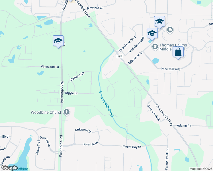map of restaurants, bars, coffee shops, grocery stores, and more near 3569 South Hampton Way in Milton