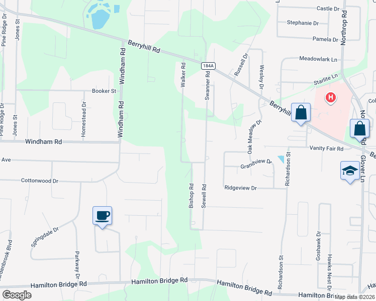 map of restaurants, bars, coffee shops, grocery stores, and more near 5392 Walker Road in Milton