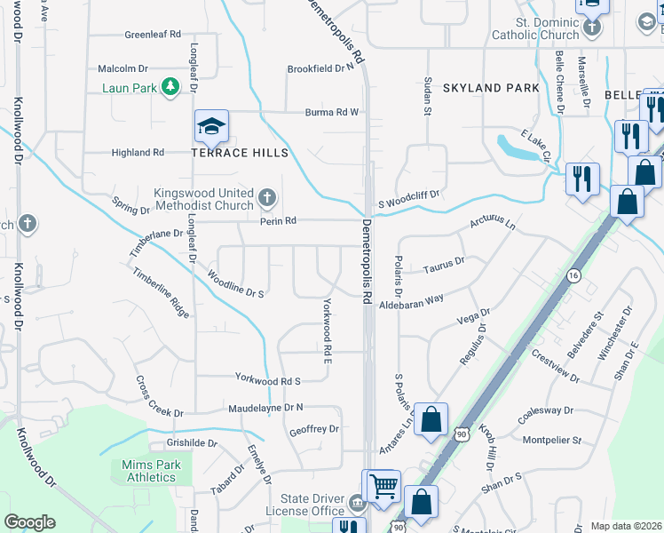 map of restaurants, bars, coffee shops, grocery stores, and more near in Mobile