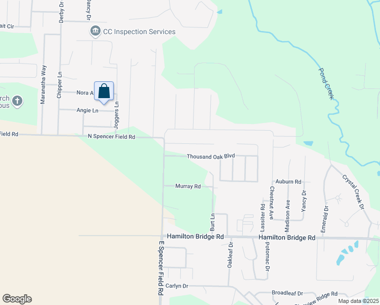 map of restaurants, bars, coffee shops, grocery stores, and more near 4646 Thousand Oak Boulevard in Pace