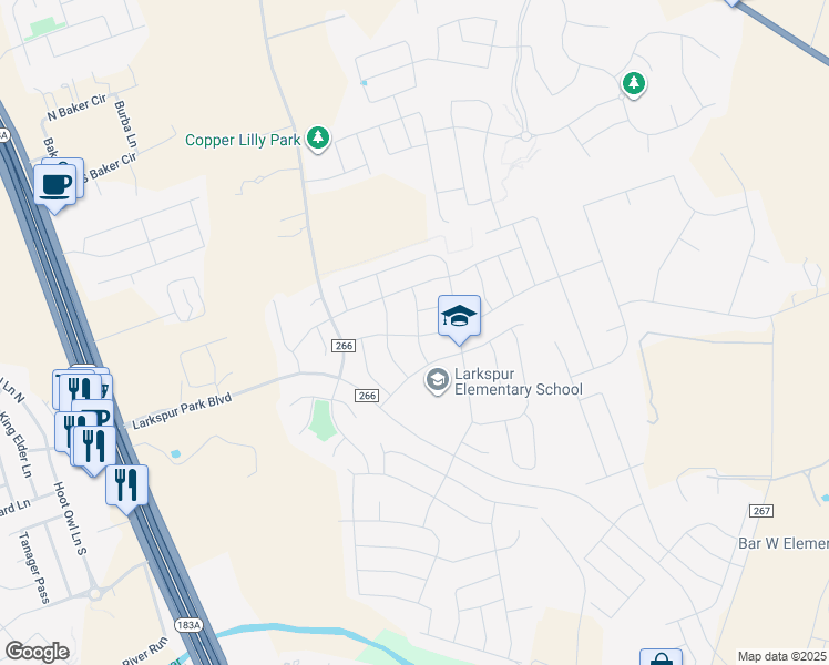 map of restaurants, bars, coffee shops, grocery stores, and more near 321 Lewisville Lane in Georgetown