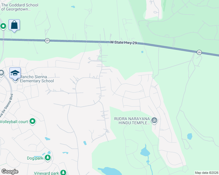 map of restaurants, bars, coffee shops, grocery stores, and more near 4209 Buffalo Ford Road in Georgetown