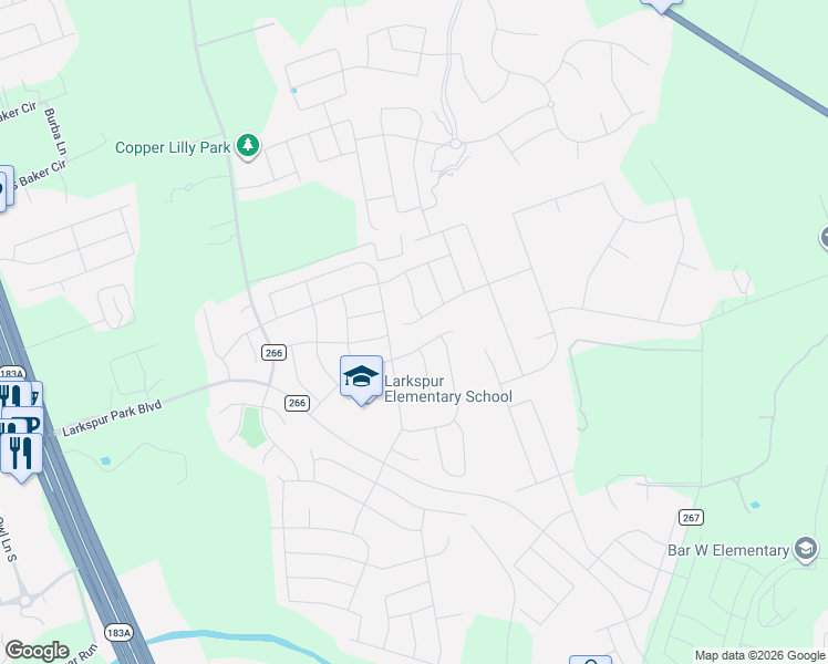 map of restaurants, bars, coffee shops, grocery stores, and more near 112 Sandhill Piper Street in Leander