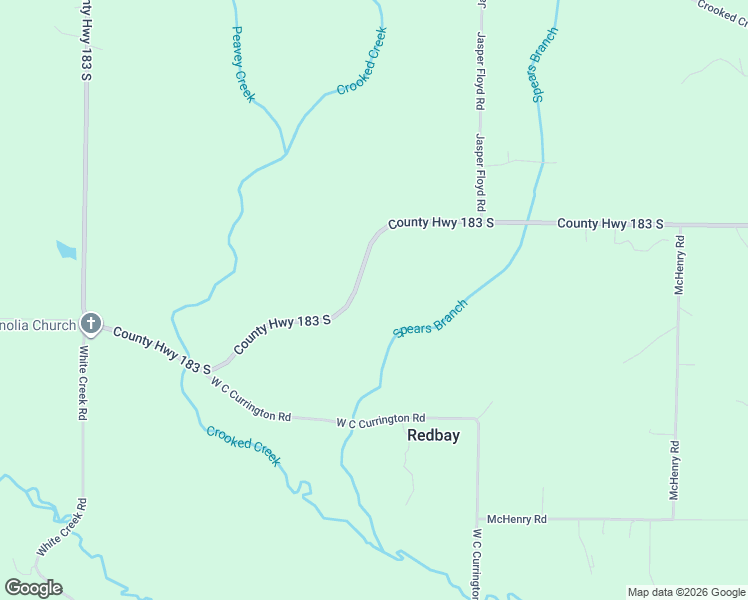 map of restaurants, bars, coffee shops, grocery stores, and more near 8646 County Highway 183 South in Ponce de Leon